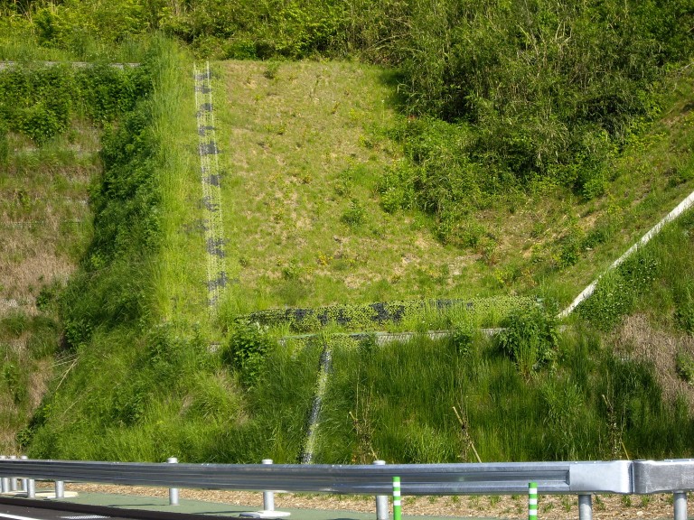 Masonry wall blindfold greening work near tunnel (1073)