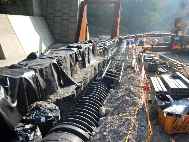 Erosion control weir river channel switching work (1110)