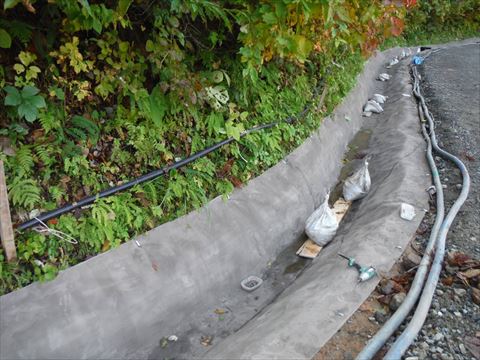 Akita Forest road improvement channel construction (989)