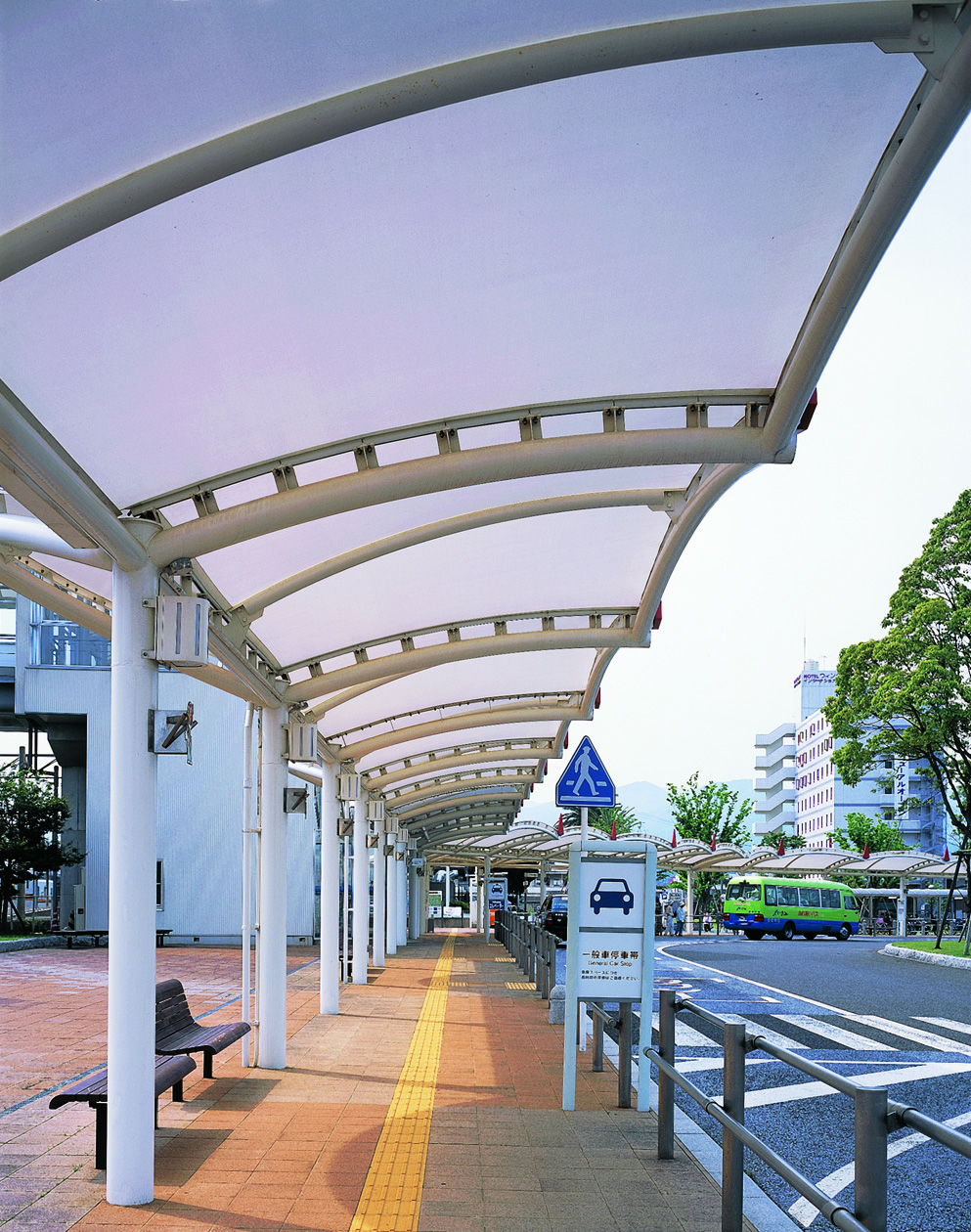 Plaza in front of JR Demizu Station