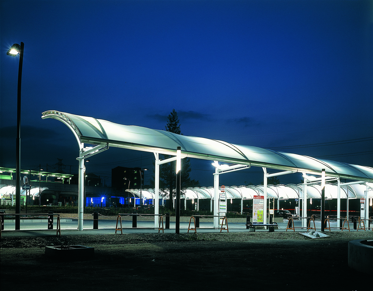 Bus shelter at JR Miyamaki Station