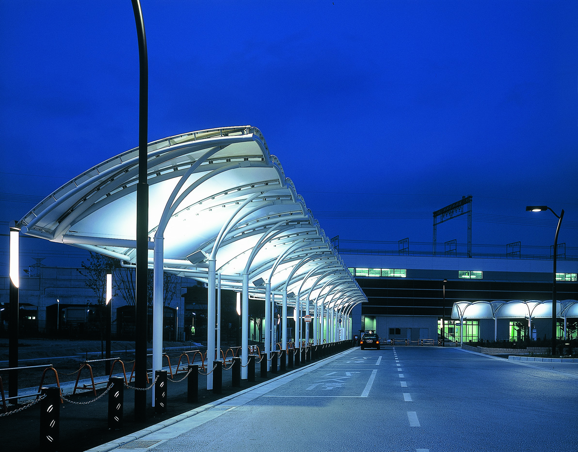 Bus shelter at JR Miyamaki Station