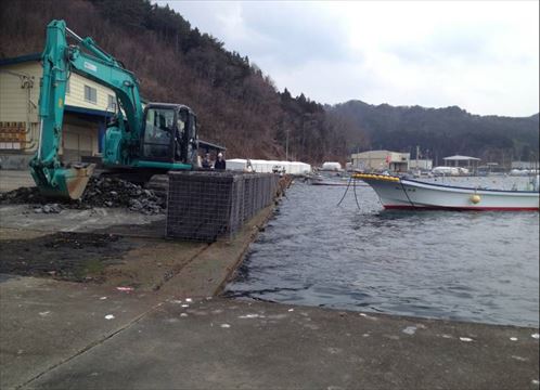 Iwate Prefecture Fishing port disaster restoration raising work (802)