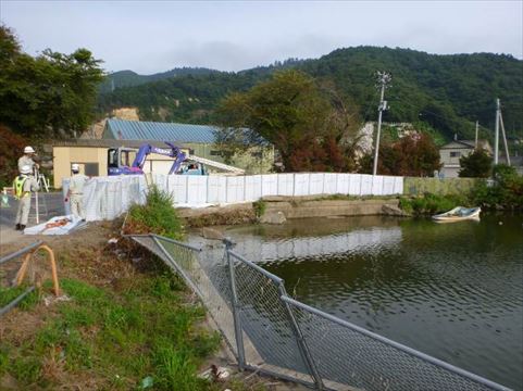 宮城県　河川護岸復旧嵩上工事(806)