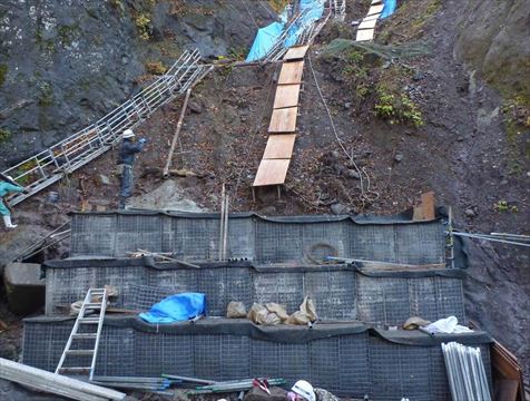 Yamagata Prefecture Erosion control weir landslide prevention work (807)