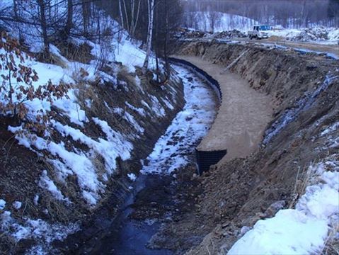 Hokkaido River revetment earth retaining wall construction (797)