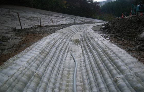 Toyama Prefecture, Forestry Department, three-surface tensioned waterway construction (673)