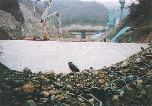 Shimane Dam construction river slope protection (745)