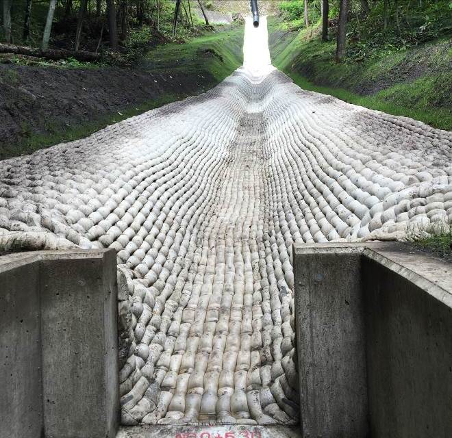 Gunma Prefecture Drainage channel maintenance three-sided channel stretching work (543)